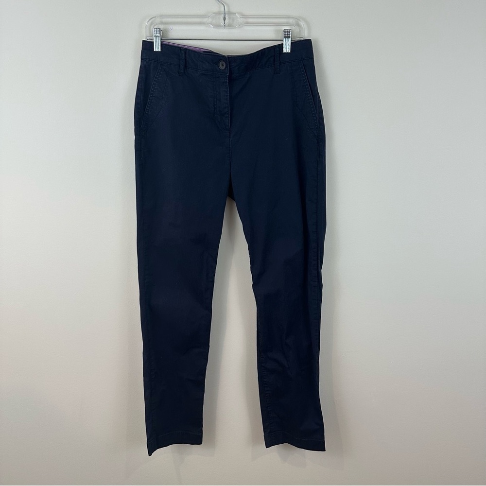 Boden Navy Chino Style Straight Leg Pants Size 8R Women's